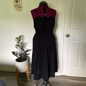 Tiered cotton midi dress